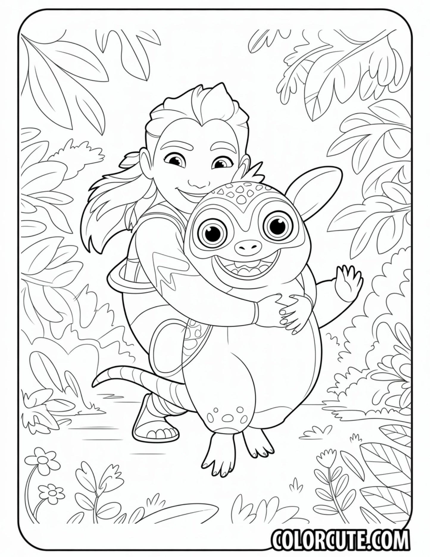Pengu Raya Coloring Page | Free PDF Printables