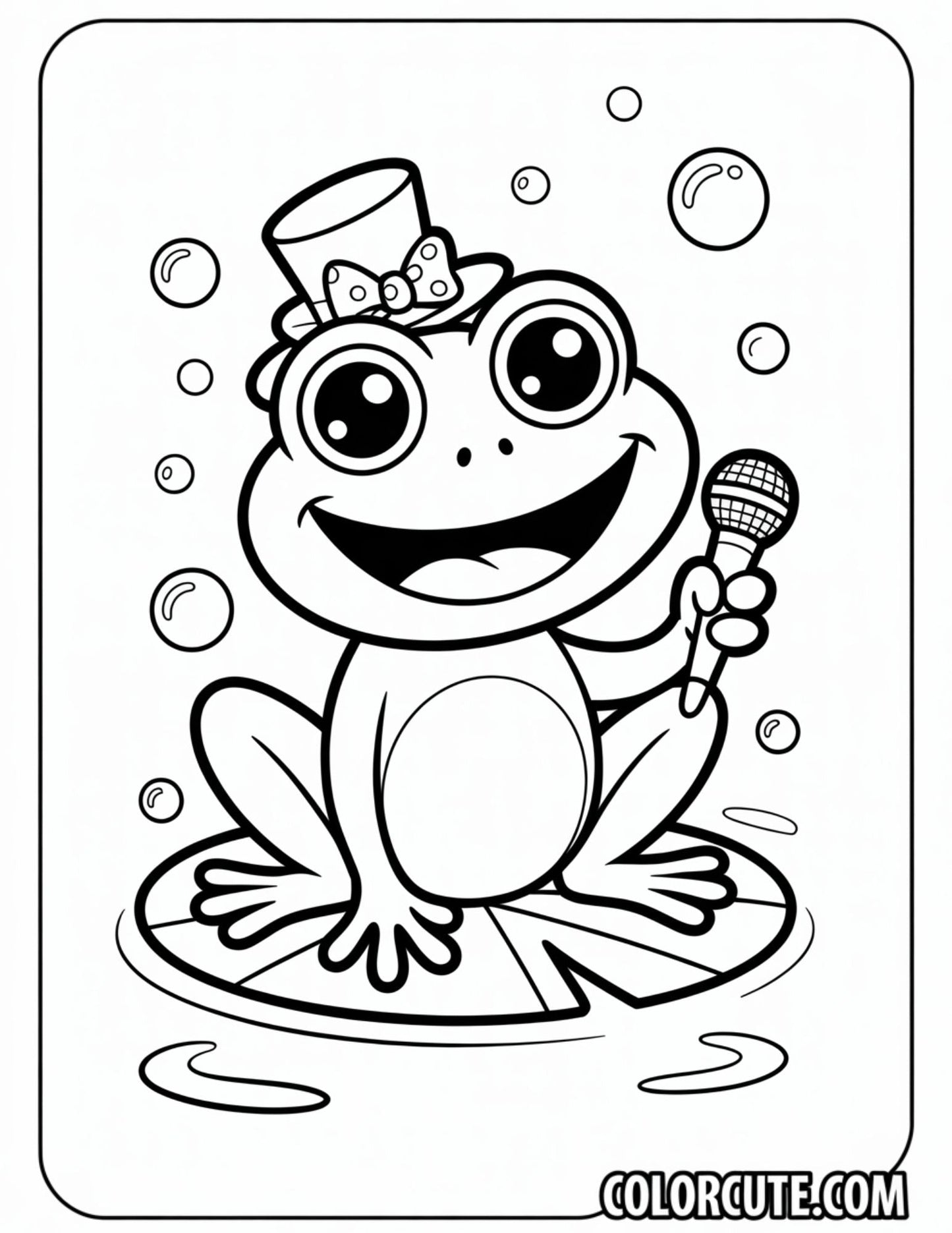Cartoon Frog Coloring Pages | Free PDF Printables