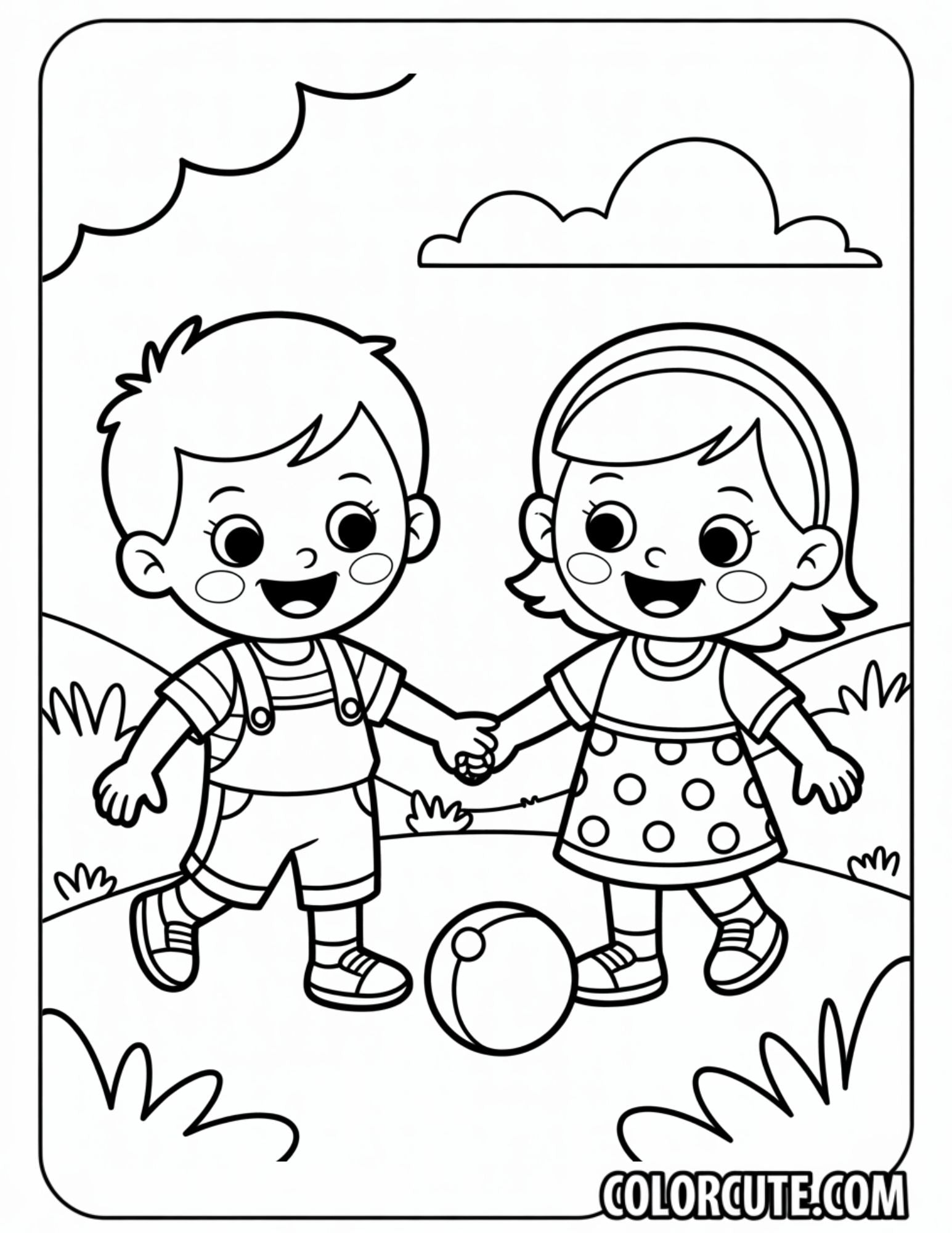Friends Preschool Coloring Pages | Free PDF Printables – Color Cute ...