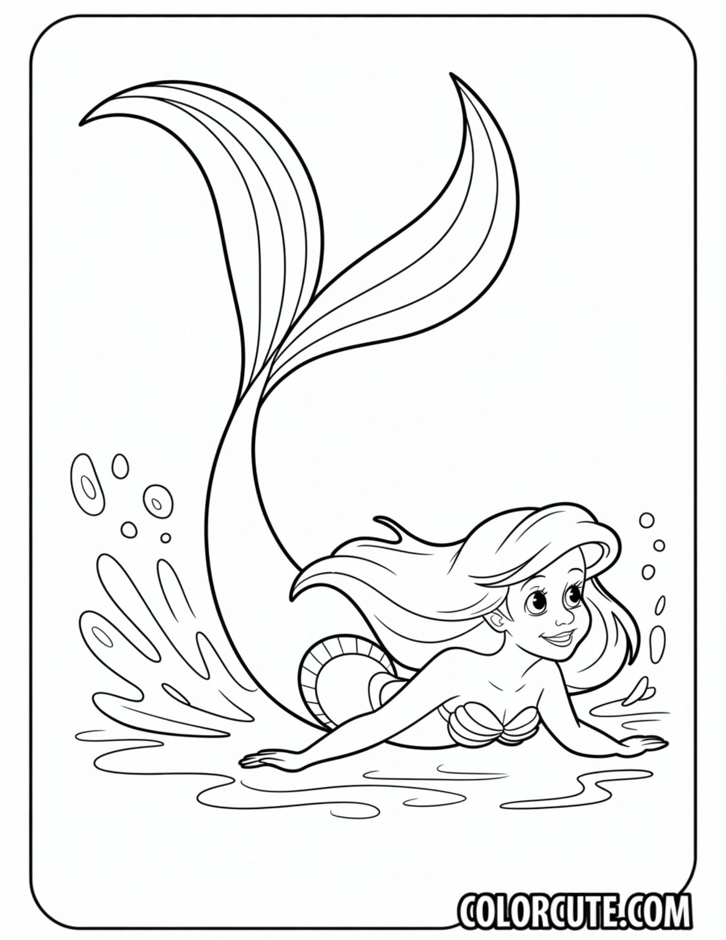 Tail Ariel Coloring Pages | Free PDF Printables