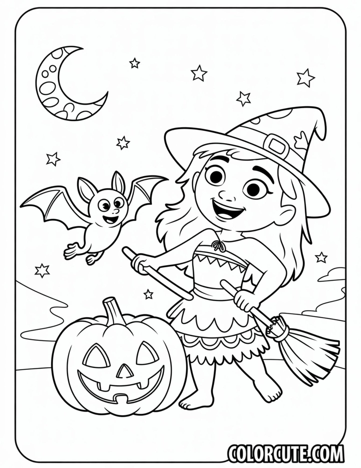 Halloween Moana Coloring Page | Free PDF Printables