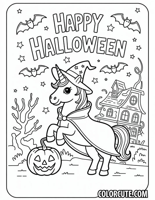 Halloween Unicorn Coloring Pages | Free PDF Printables