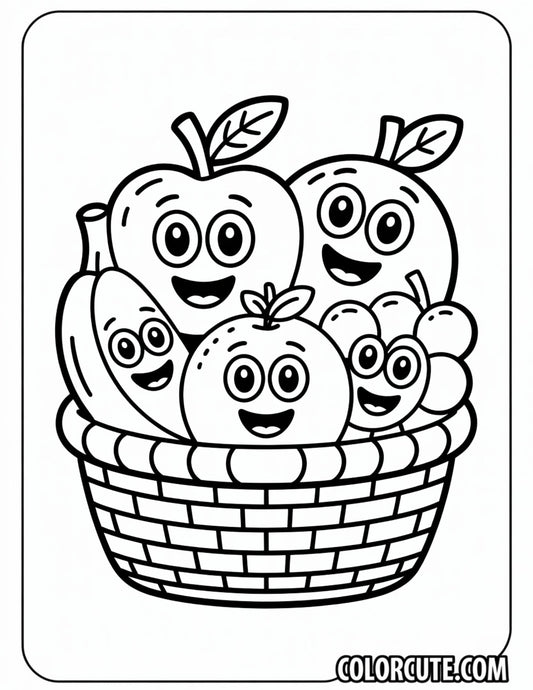 Fruit Preschool Coloring Pages | Free PDF Printables