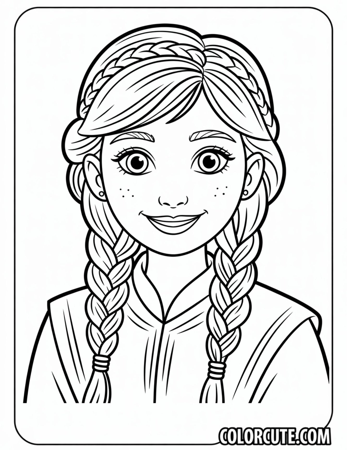 Anna Face Coloring Pages | Free PDF Printables