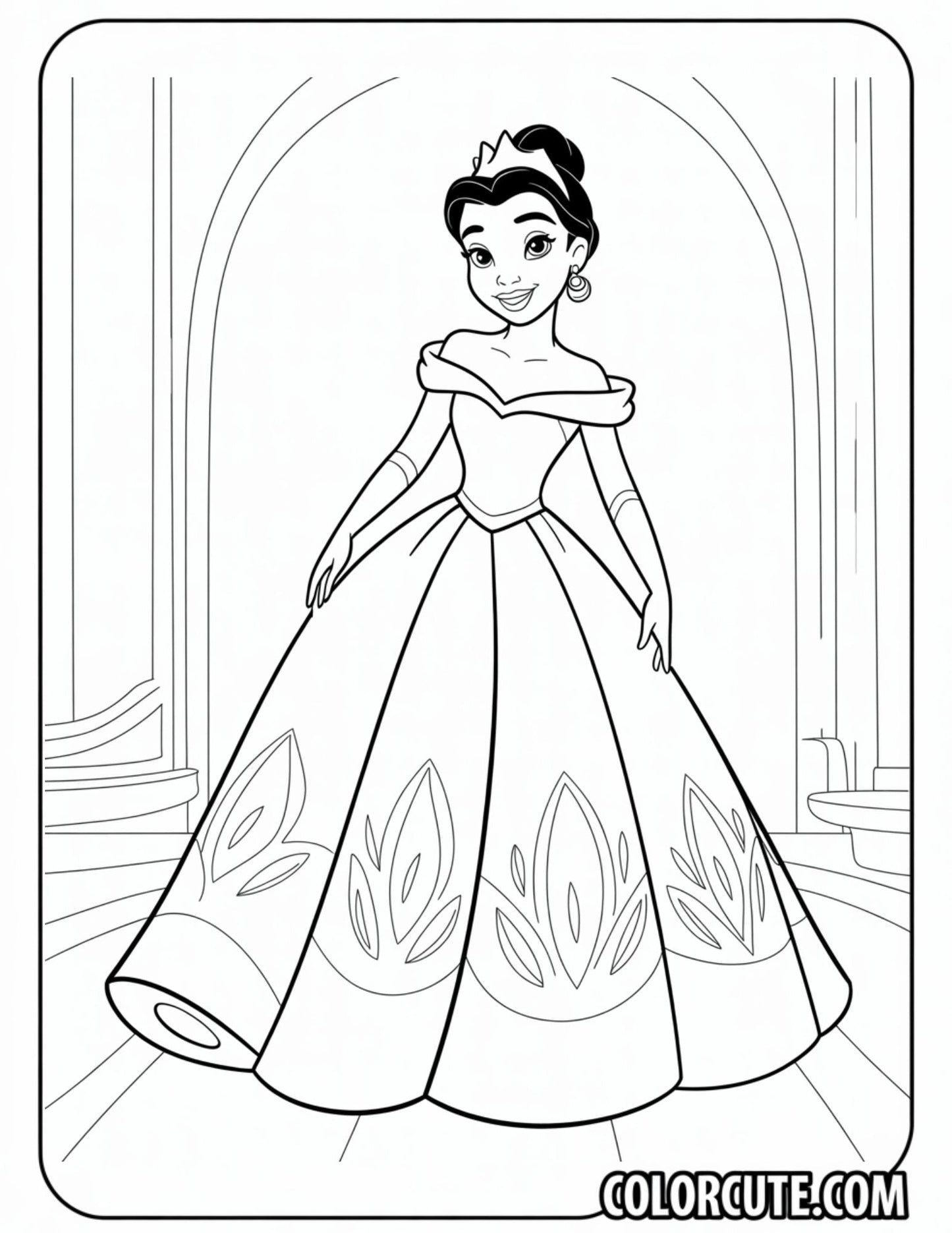 Tiana Coloring Pages | Free PDF Printables