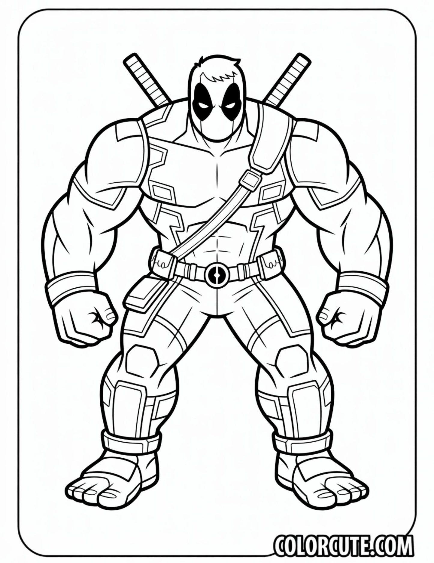 Hulk Deadpool Coloring Pages | Free PDF Printables