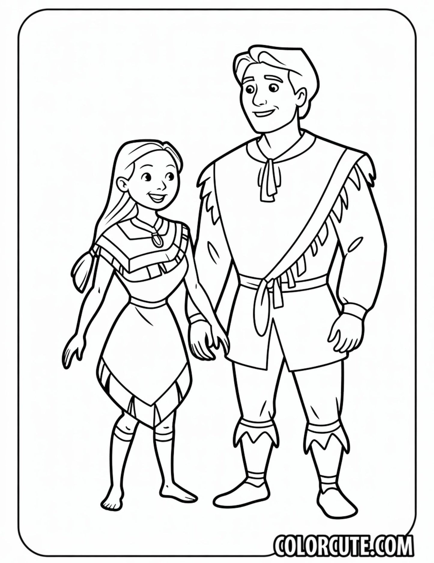 John Smith Pocahontas Coloring Pages | Free PDF Printables