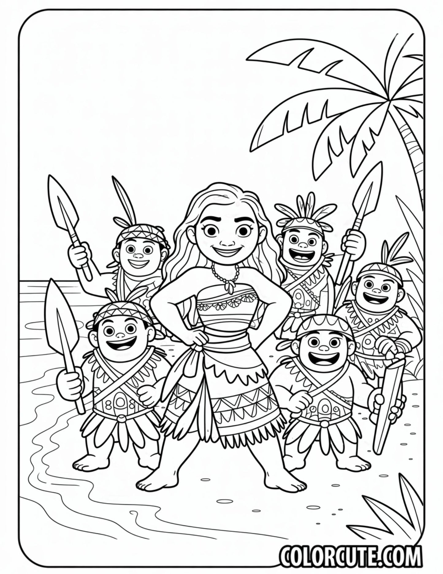 Kakamora Moana Coloring Page | Free PDF Printables