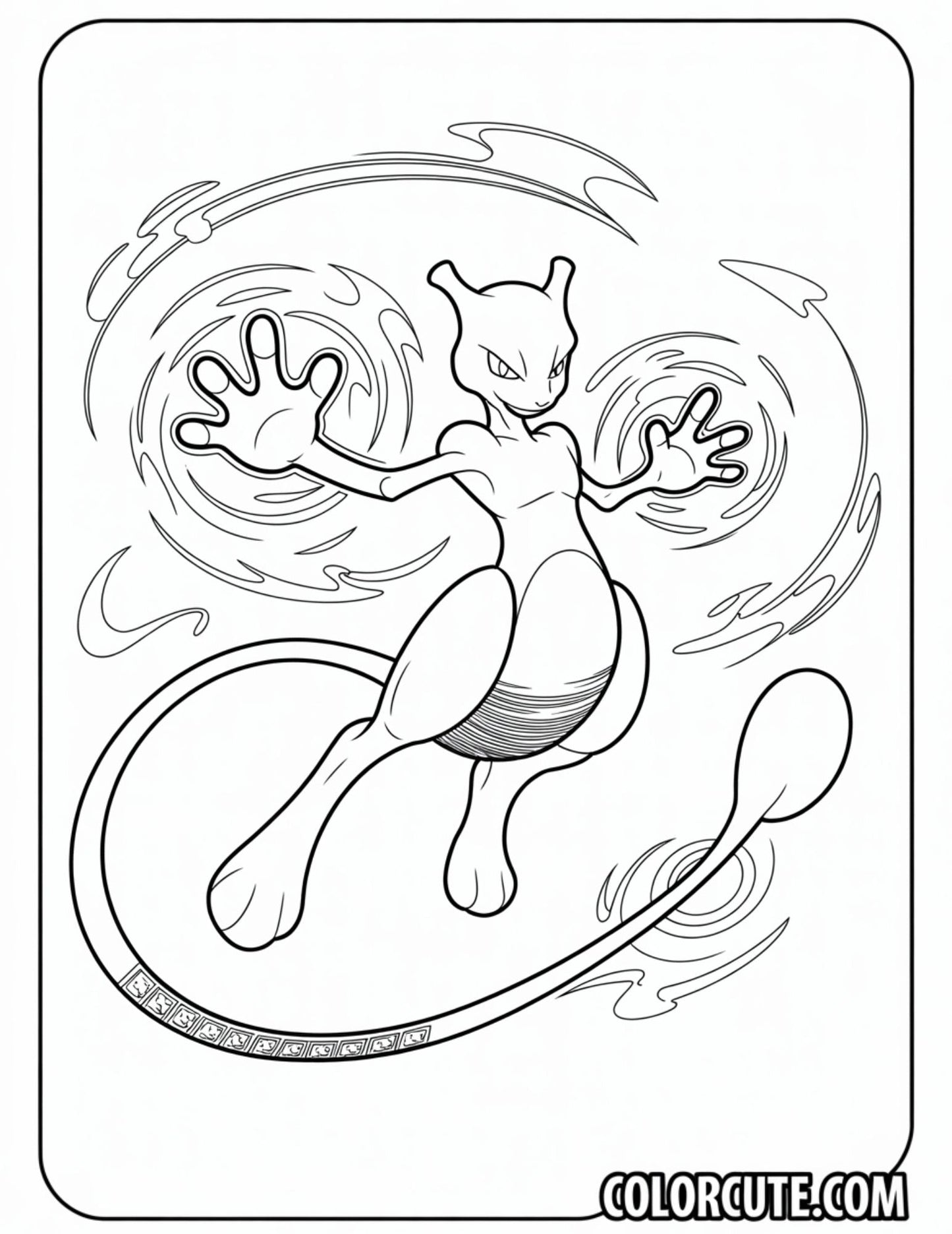 Mewtwo Coloring Pages | Free PDF Printables