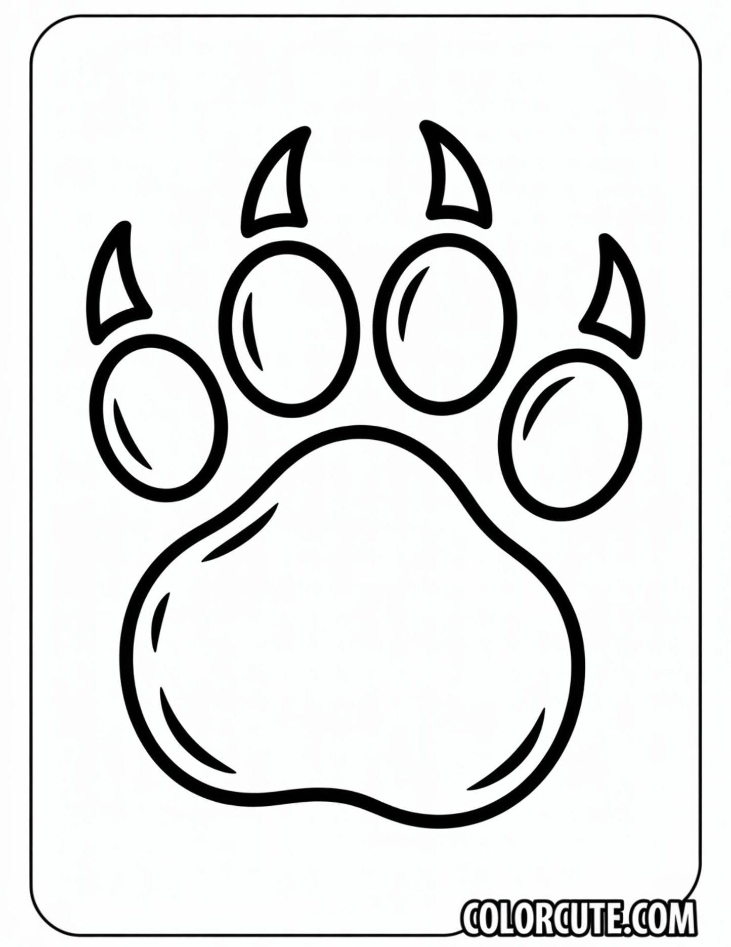 Tiger Paw Coloring Pages | Free PDF Printables