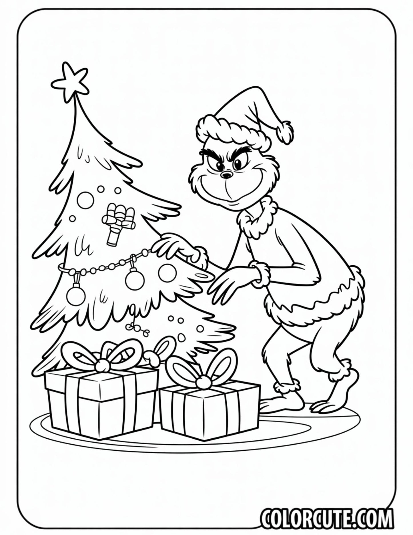 Christmas Grinch Coloring Page | Free PDF Printables