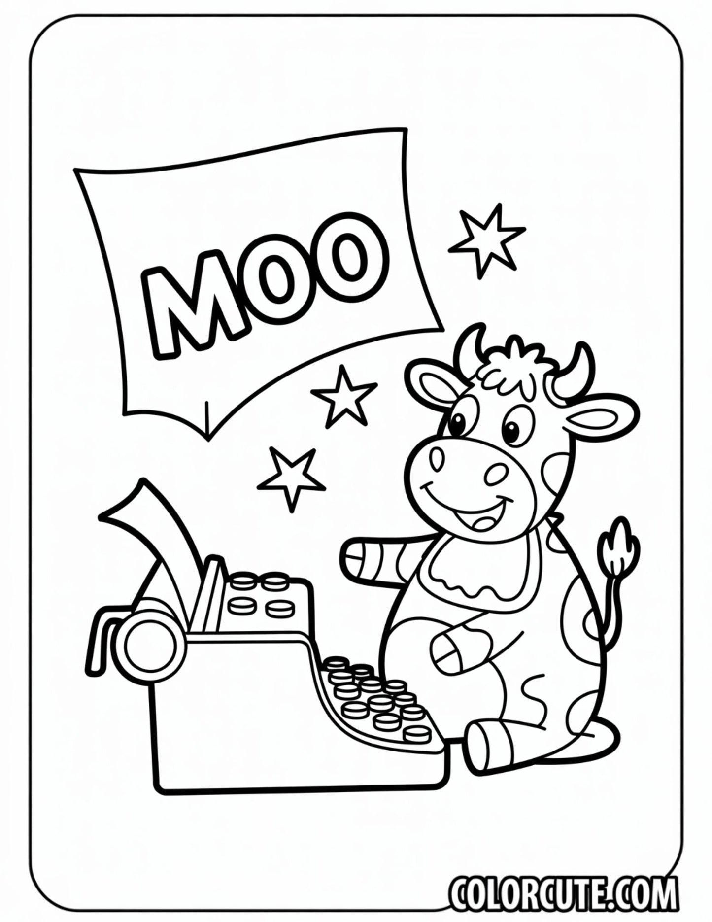 Click Clack Cow Coloring Pages | Free PDF Printables