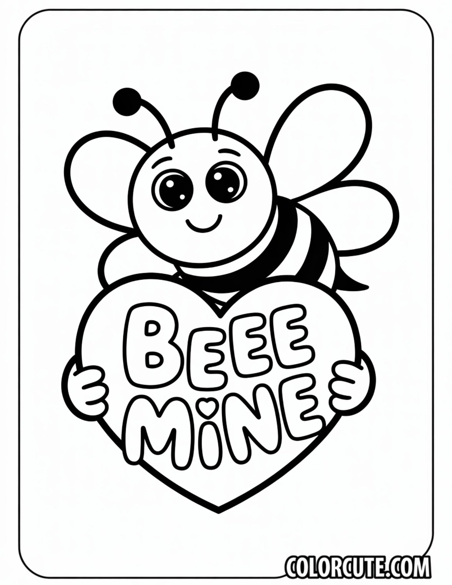 Bee Mine Coloring Page – Free PDF Printables