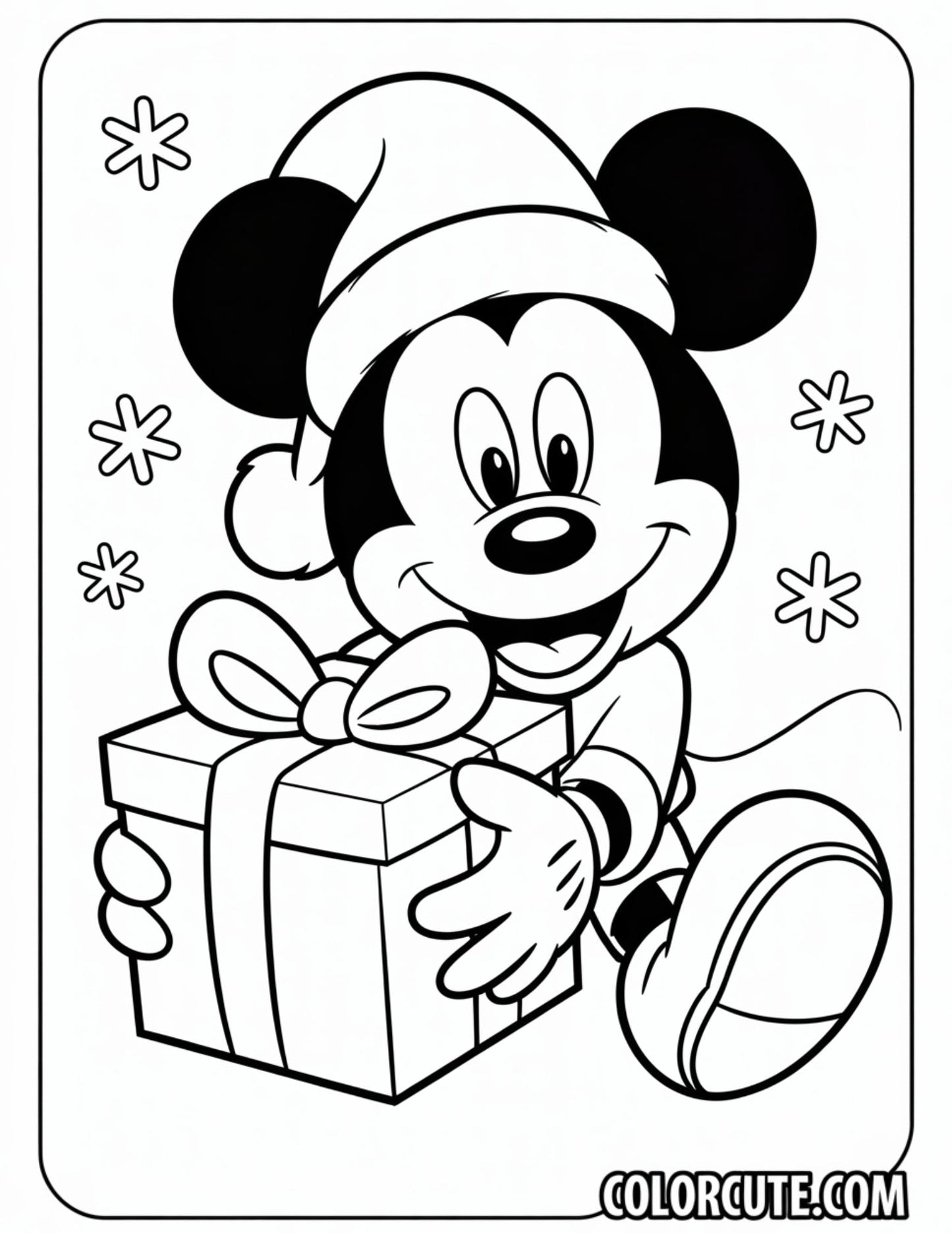 Christmas Mickey Mouse Coloring Pages | Free PDF Printables