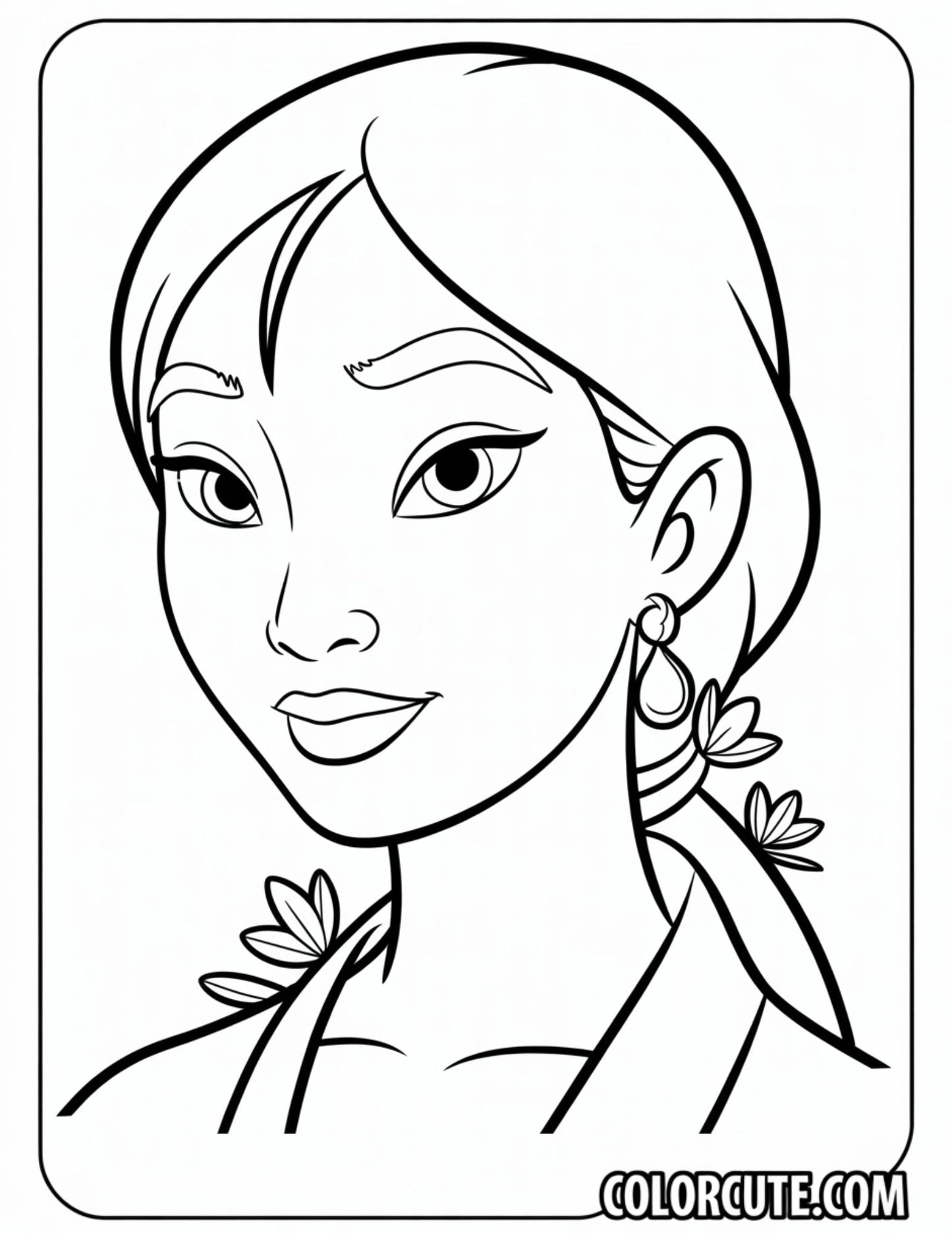 Face Mulan Coloring Pages | Free PDF Printables