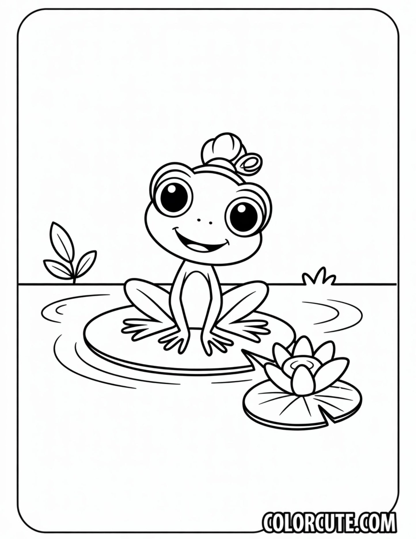 Frog Tiana Coloring Pages | Free PDF Printables