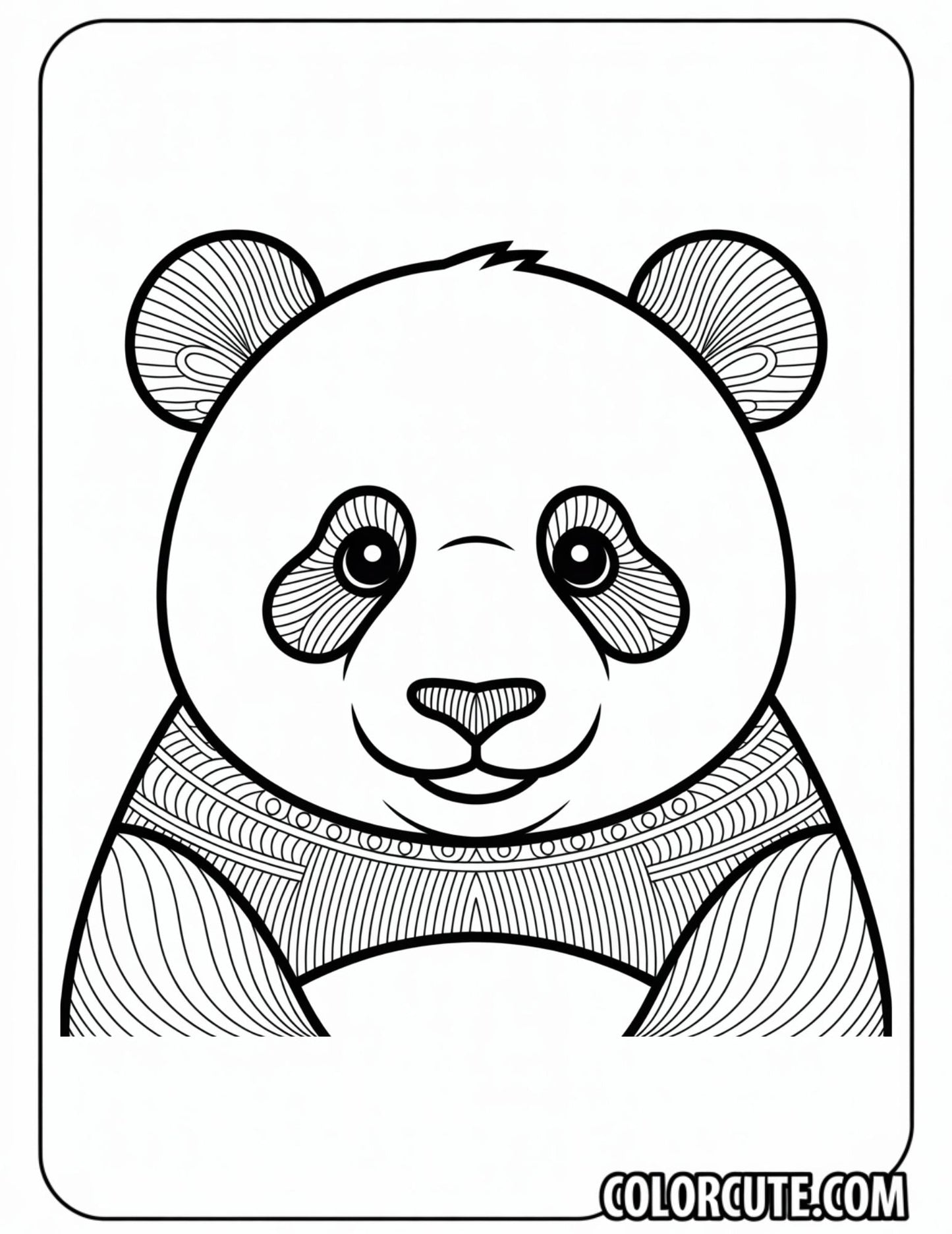Panda Zentangle Coloring Pages | Free PDF Printables