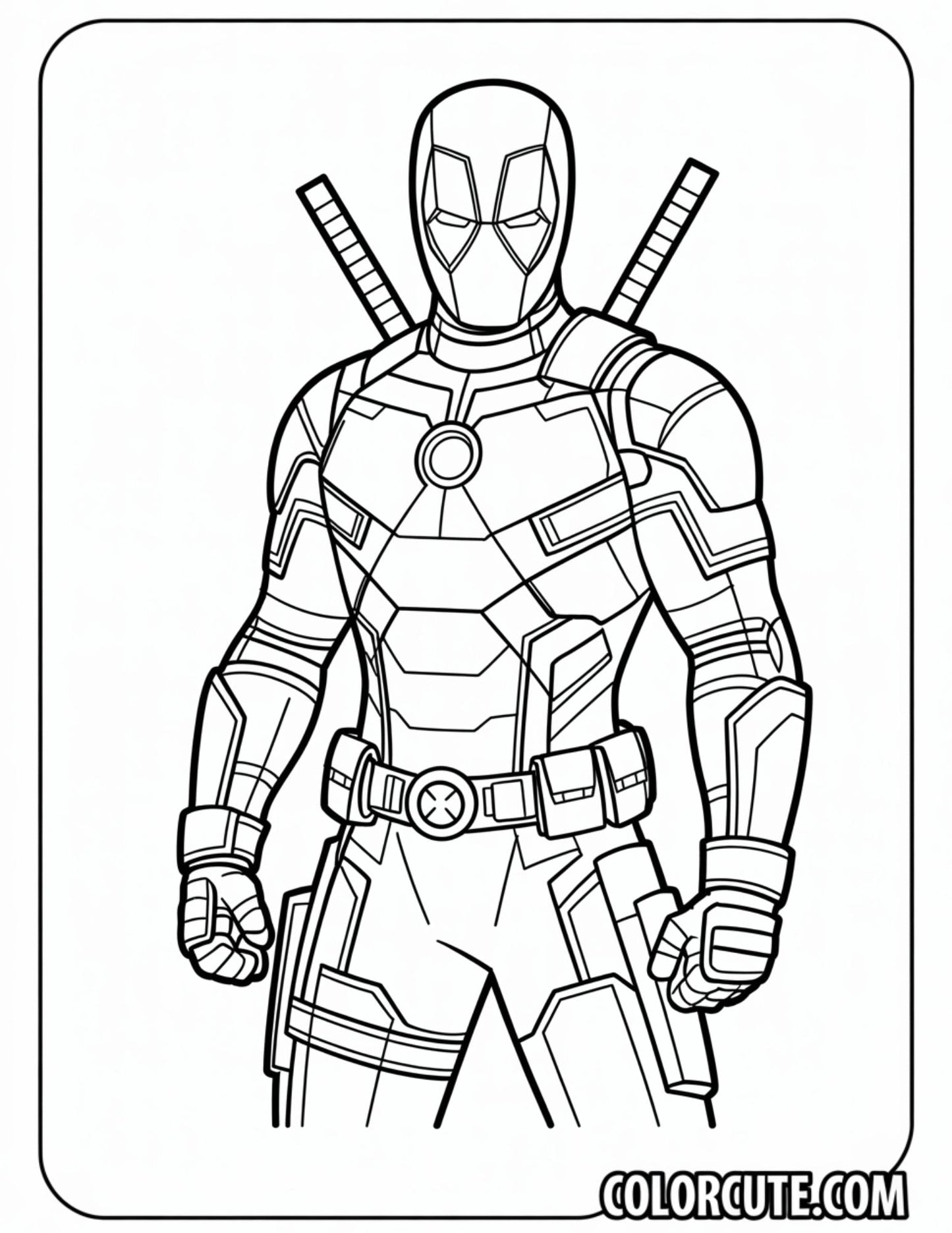 Easy Deadpool Coloring Pages | Free PDF Printables