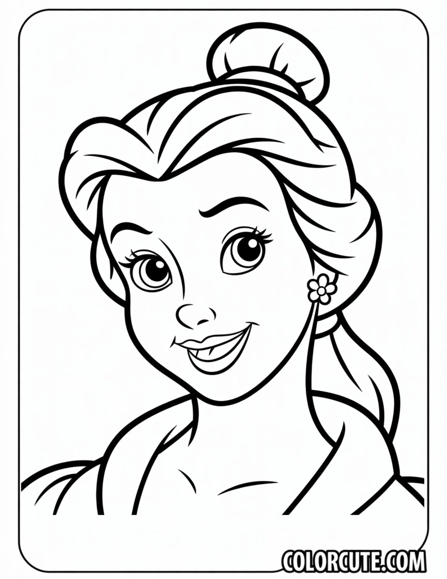 Face Belle Coloring Pages | Free PDF Printables