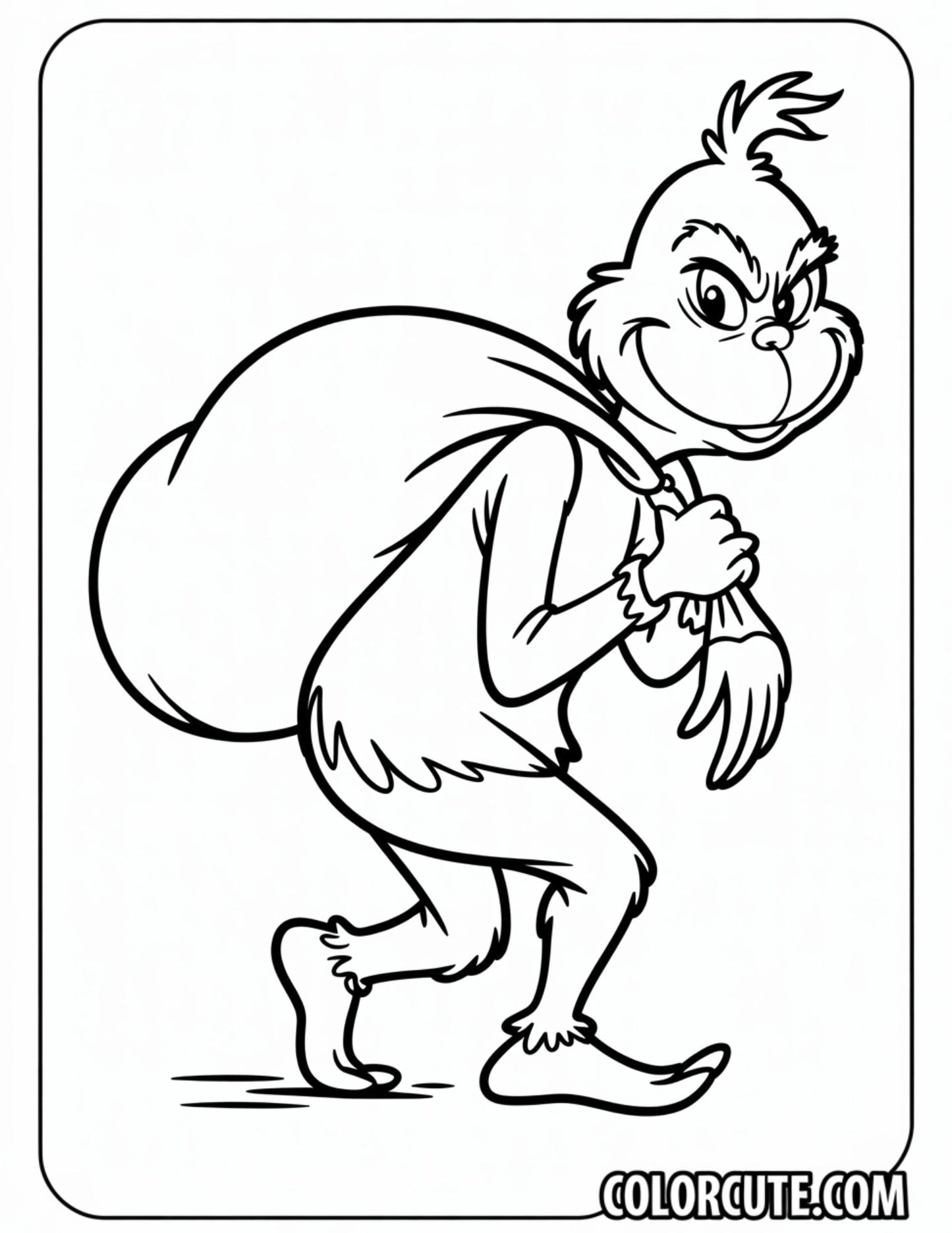 Sneaky Grinch Coloring Page | Free PDF Printables