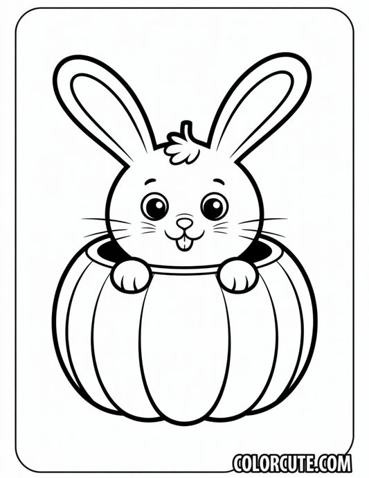 Halloween Bunny Coloring Page | Free PDF Printables