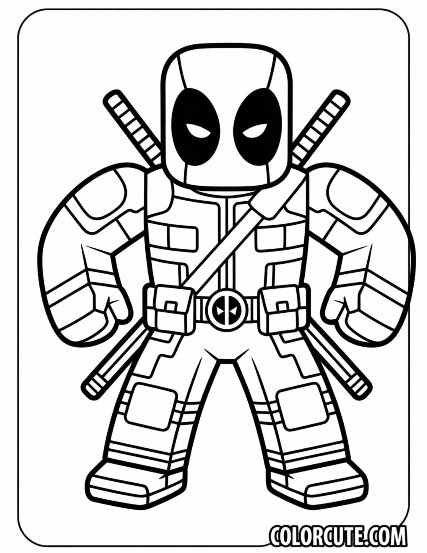 Roblox Deadpool Coloring Pages | Free PDF Printables