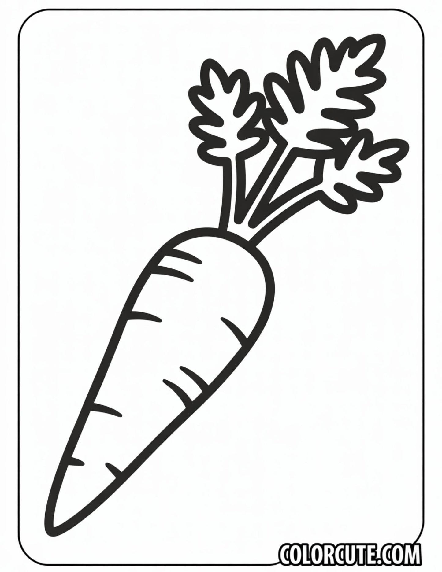 Carrot Coloring Page | Free PDF Printables