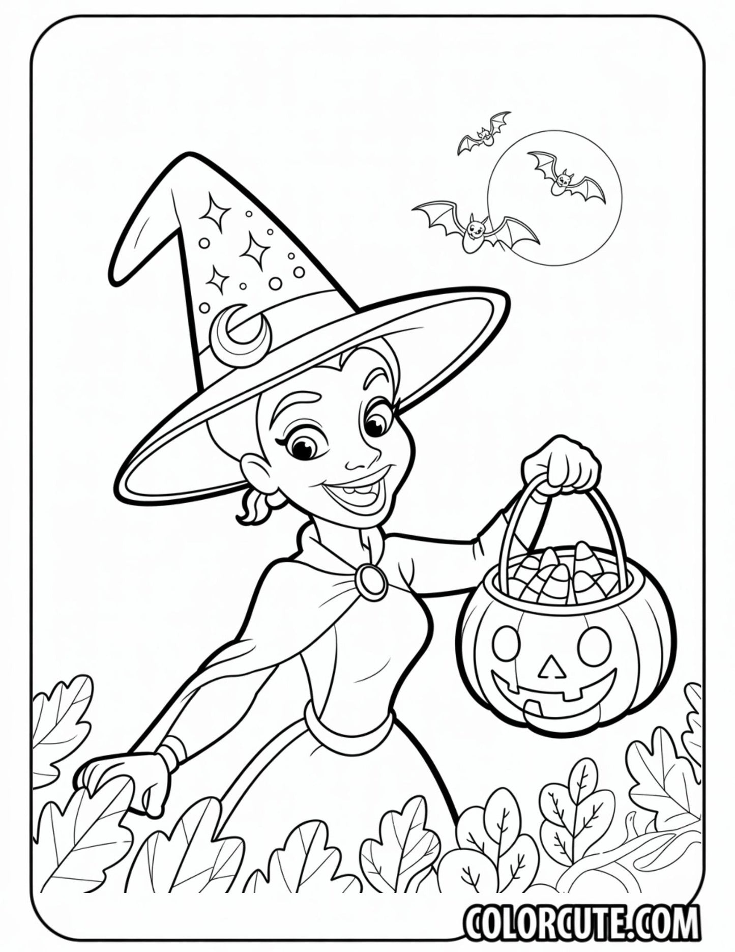 Halloween Tiana Coloring Pages | Free PDF Printables
