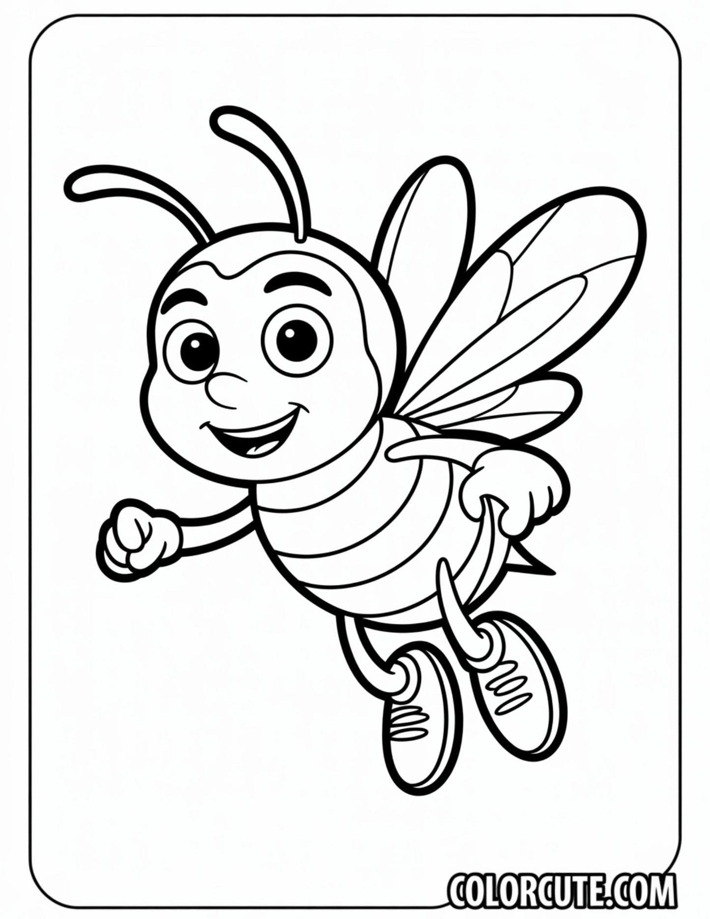 Movie Bee Coloring Page – Free PDF Printables