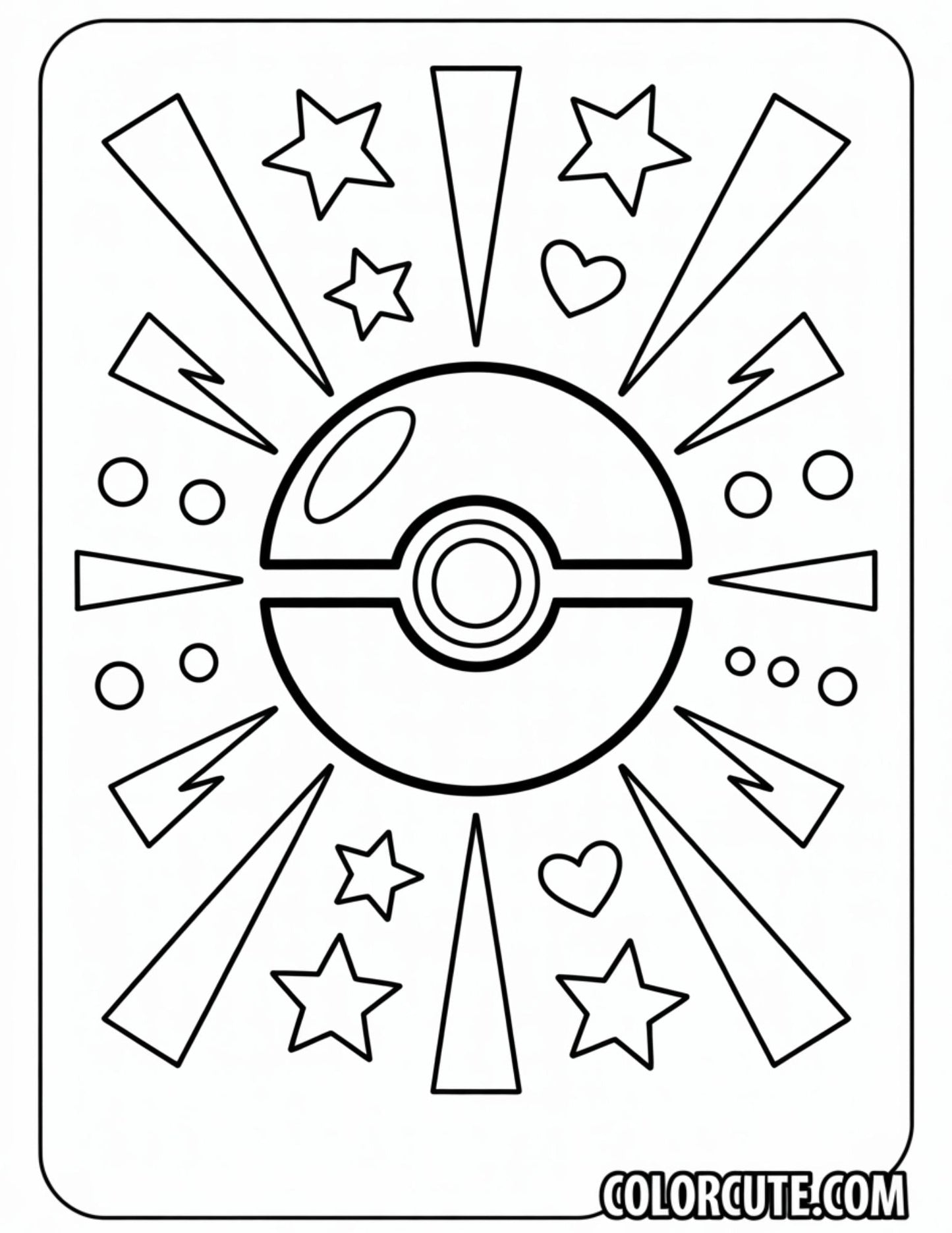Pokémon Ball Coloring Pages | Free PDF Printables