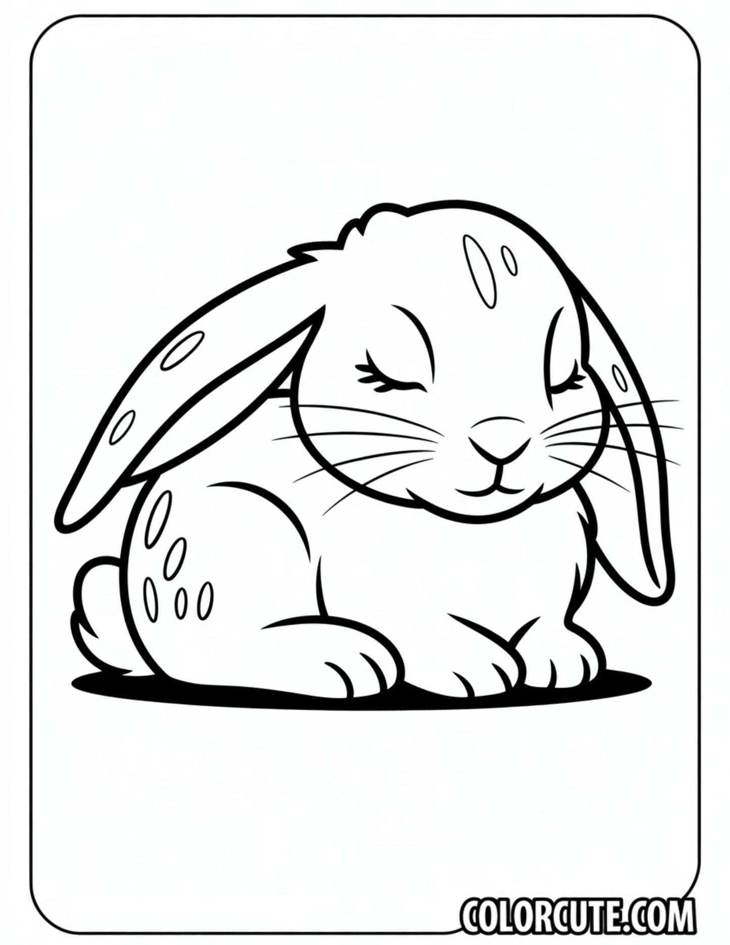 Sleeping Bunny Coloring Pages | Free PDF Printables