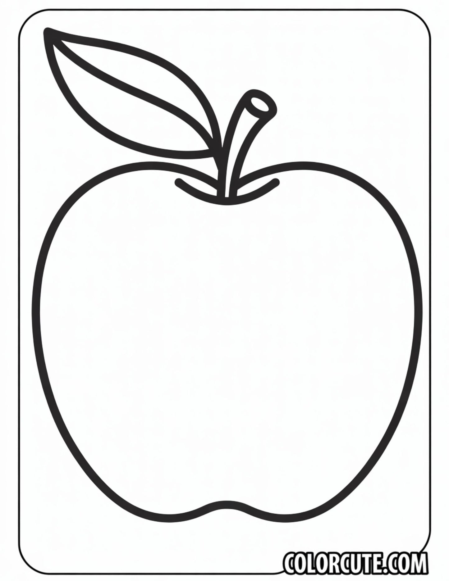 Apple Coloring Page | Free PDF Printables