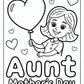 Aunt Mothers Day Coloring Pages Free PDF Printables