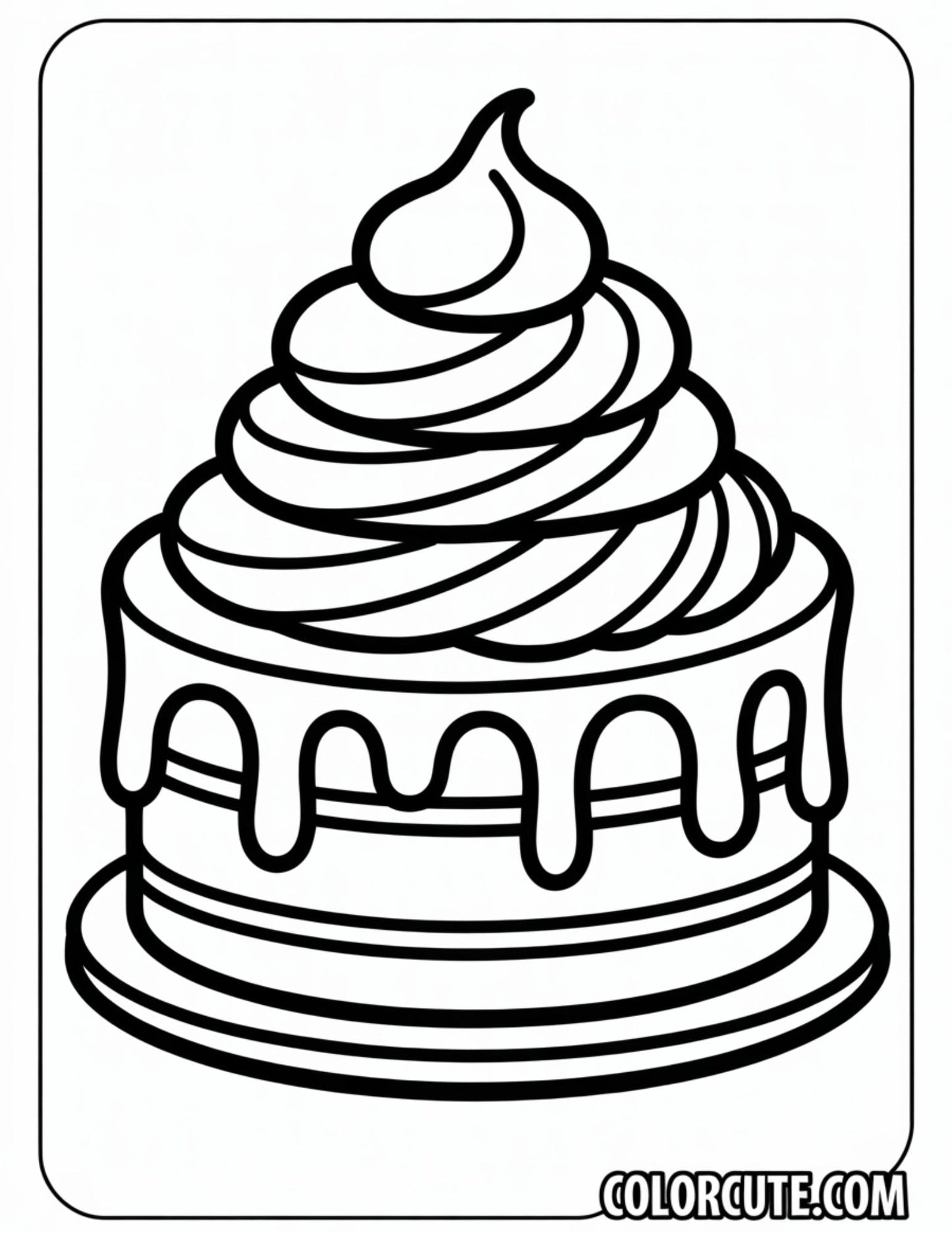 Cake Frosting Coloring Pages | Free PDF Printables