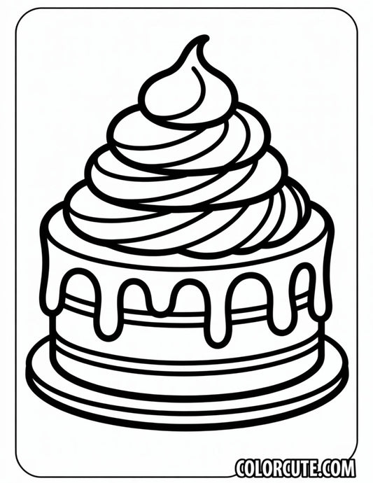 Cake Frosting Coloring Pages | Free PDF Printables