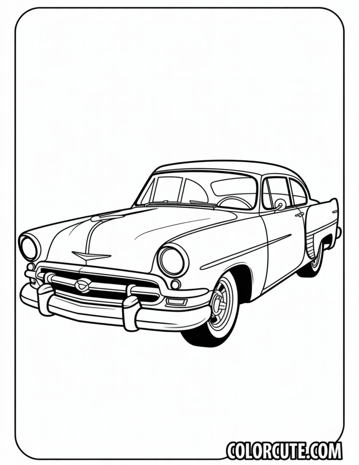 Classic Car Coloring Pages | Free PDF Printables