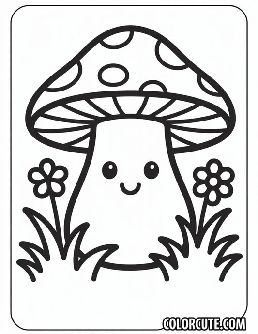 Cute Mushroom Coloring Pages | Free PDF Printables