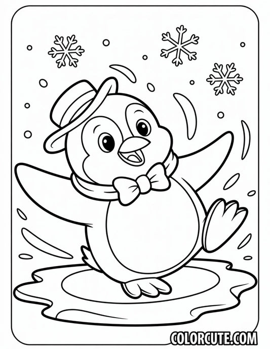Cute Penguin Coloring Page | Free PDF Printables