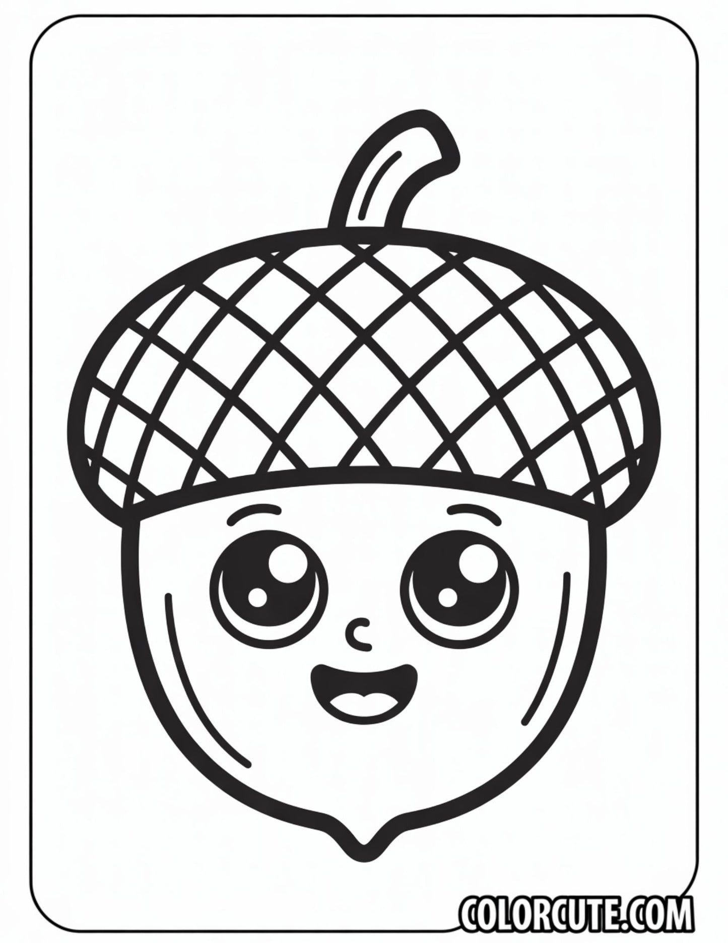 Fall Acorn Coloring Pages | Free PDF Printables