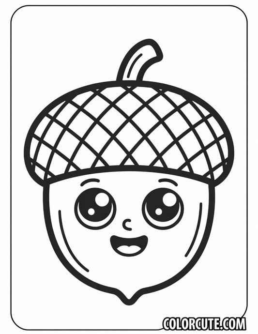 Fall Acorn Coloring Pages | Free PDF Printables