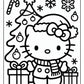 Hello Kitty Christmas Coloring Page | Free PDF Printables