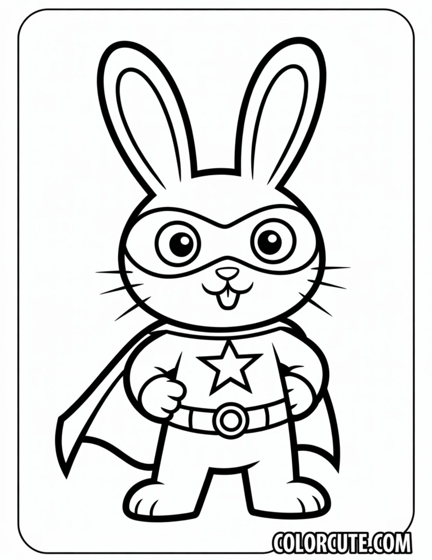 Hero Bunny Coloring Pages | Free PDF Printables