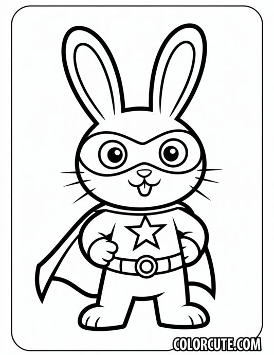 Hero Bunny Coloring Pages | Free PDF Printables