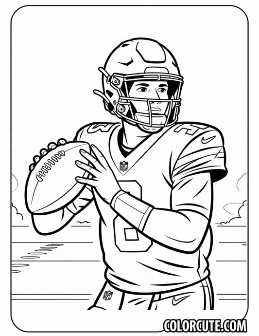 NFL Quarterback Coloring Pages | Free PDF Printables
