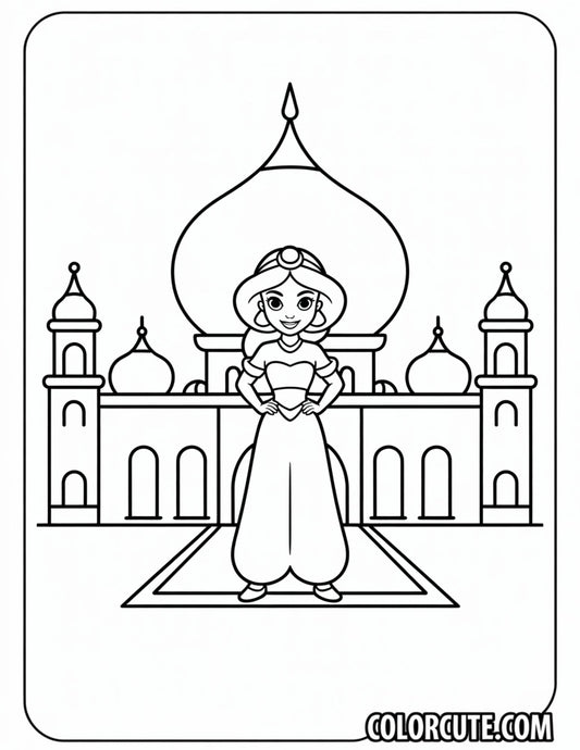 Palace Jasmine Coloring Page | Free PDF Printables