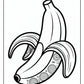 Peeled Banana Coloring Pages | Free PDF Printables