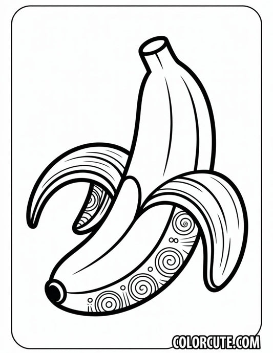 Peeled Banana Coloring Pages | Free PDF Printables