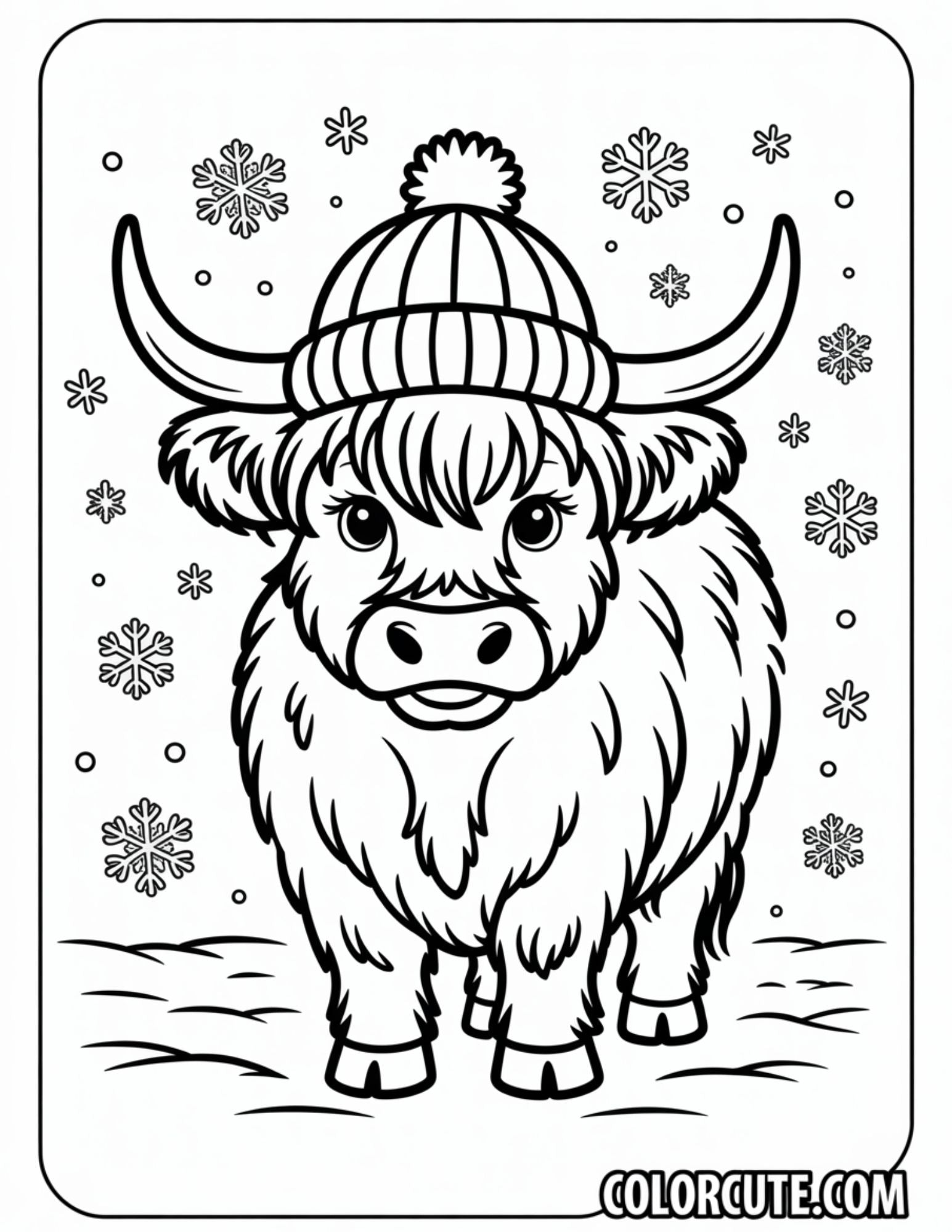 16+ Free Highland Cow Coloring Pages - Farm Animal PDF Printables ...