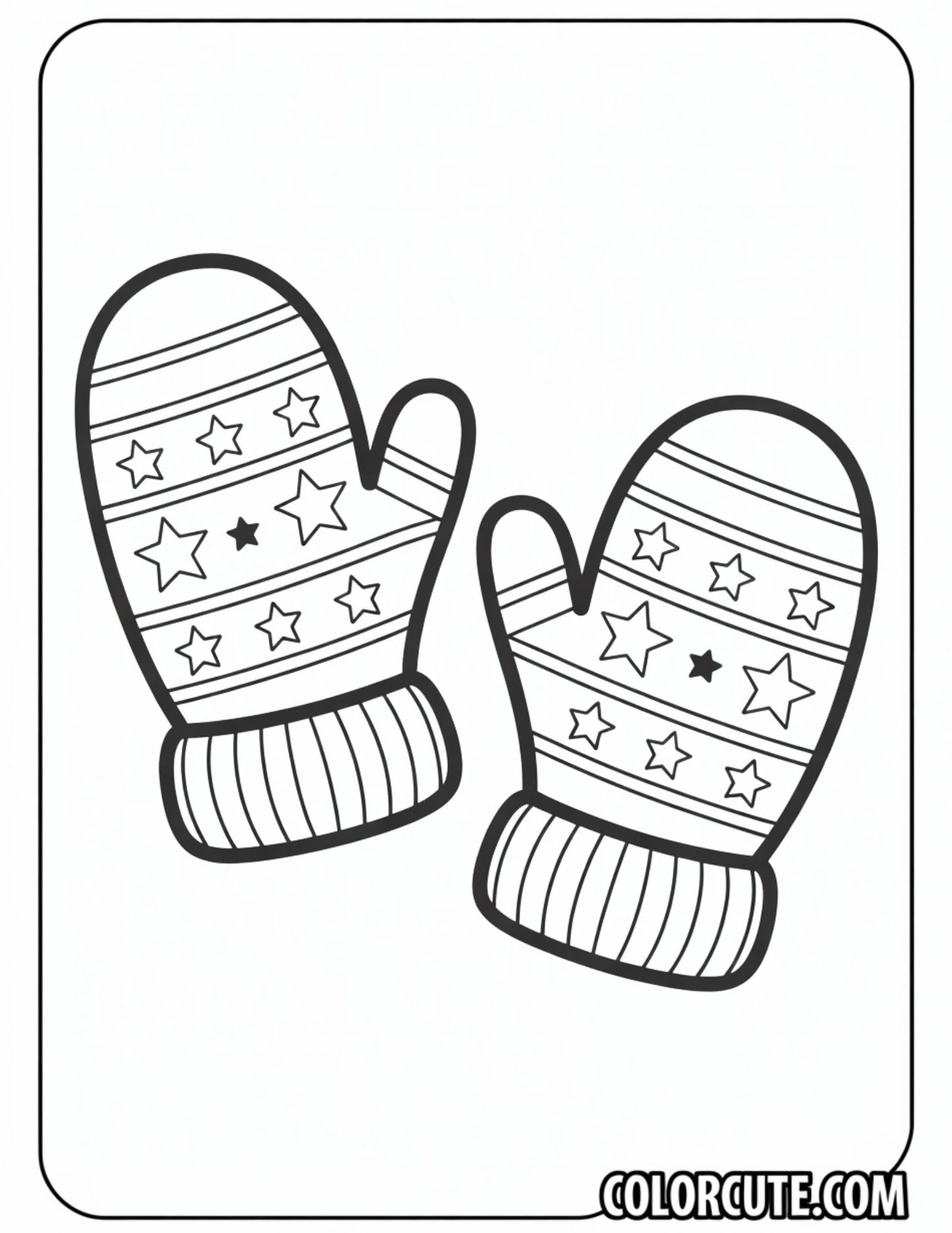 Winter Mittens Coloring Pages | Free PDF Printables