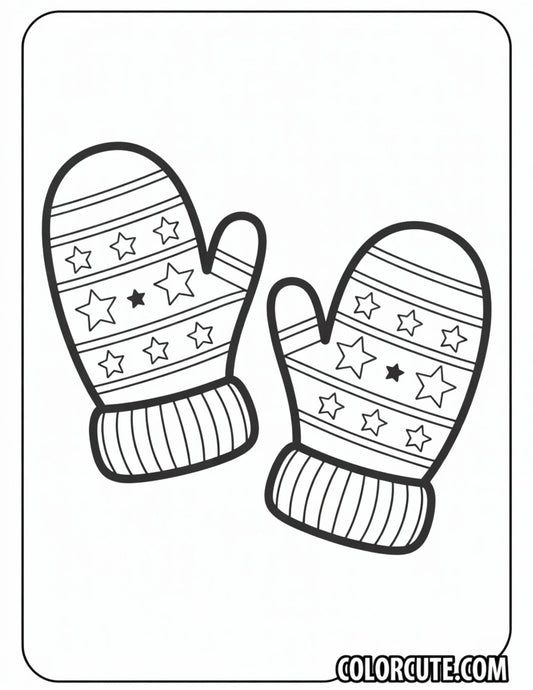 Winter Mittens Coloring Pages | Free PDF Printables